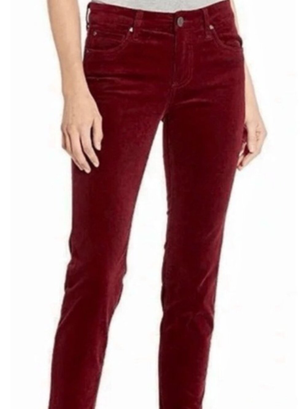 Kut from the Kloth Corduroy Skinny Jeans Burgundy Women’s Size 6
